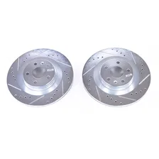 Rear DRILLEDSLOTTED ROTOR PAIR for Volvo image 2