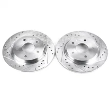 Rear DRILLEDSLOTTED ROTOR PAIR image 2