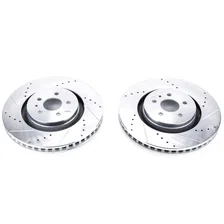 Front DRILLEDSLOTTED ROTOR PAIR image 2