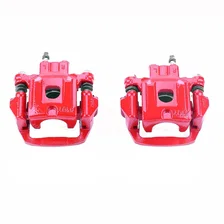 Rear RED CALIPER PAIR W/BRKT image 2