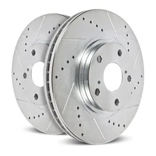 Rear DRILLEDSLOTTED ROTOR PAIR image 1