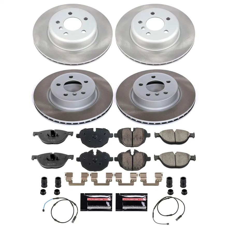 Front and Rear SEMI-COATED ROTOR KIT for BMW 528i