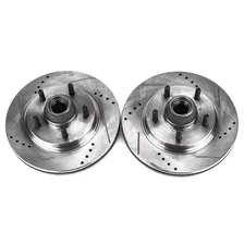 Front DRILLEDSLOTTED ROTOR PAIR image 2
