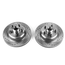 Front DRILLEDSLOTTED ROTOR PAIR image 2