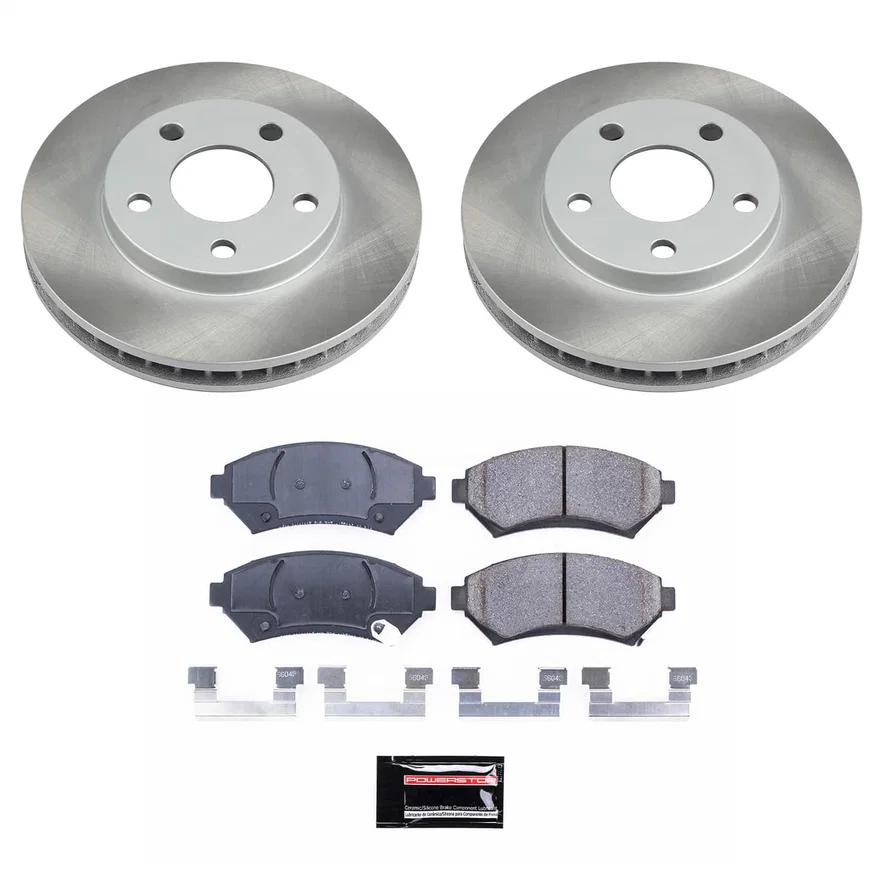 Front SEMI-COATED ROTOR KIT for Buick LeSabre