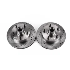 Front DRILLEDSLOTTED ROTOR PAIR for Ford image 2
