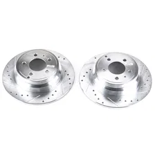 Rear DRILLEDSLOTTED ROTOR PAIR for Volvo image 2