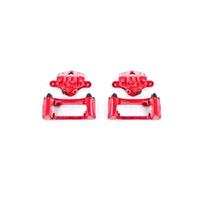 Rear RED CALIPER PAIR W/BRKT image 2