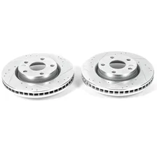 Front DRILLEDSLOTTED ROTOR PAIR for Pontiac G8 image 2