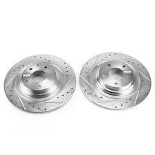 Rear DRILLEDSLOTTED ROTOR PAIR for Mazda CX-9 image 2