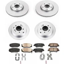 Front and Rear Z17 COATED BRAKE KIT for Kia Amanti image 2