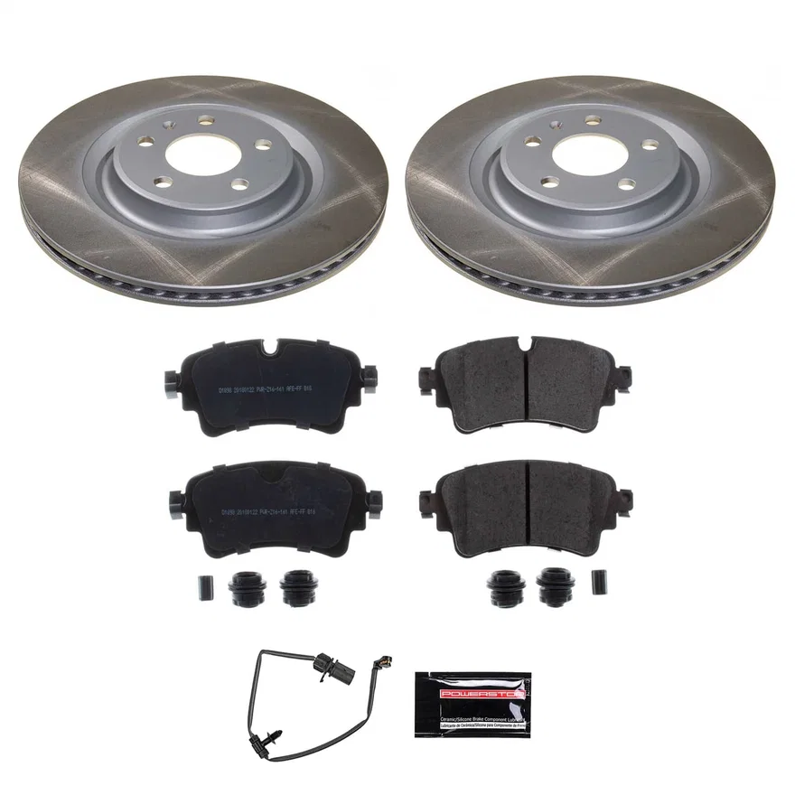 Rear SEMI-COATED ROTOR KIT for Audi