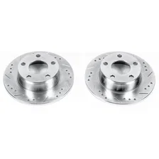 Rear DRILLEDSLOTTED ROTOR PAIR for Audi A6 Quattro image 2