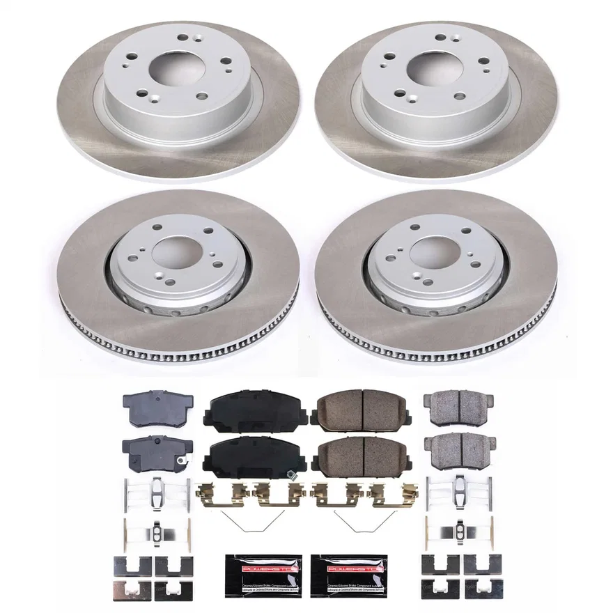 Front and Rear SEMI-COATED ROTOR KIT for Acura ILX