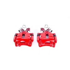 Rear RED CALIPER PAIR W/BRKT for Audi S4 image 2