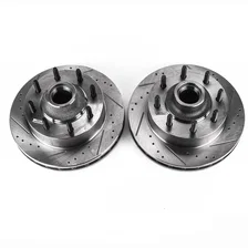 Front DRILLEDSLOTTED ROTOR PAIR for Ford image 2