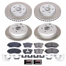 Front and Rear SEMI-COATED ROTOR KIT for Honda CR-V image 1