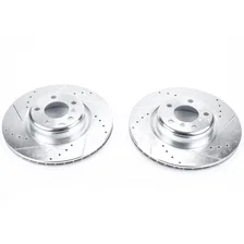Rear DRILLEDSLOTTED ROTOR PAIR for BMW image 2