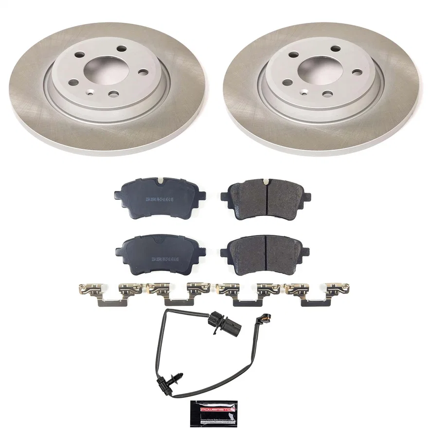 Rear SEMI-COATED ROTOR KIT for Audi