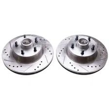 Front DRILLEDSLOTTED ROTOR PAIR image 2