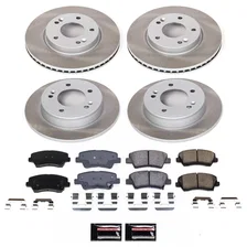 Front and Rear SEMI-COATED ROTOR KIT for Kia image 1