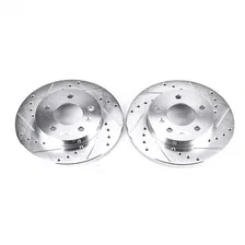 Rear DRILLEDSLOTTED ROTOR PAIR image 2
