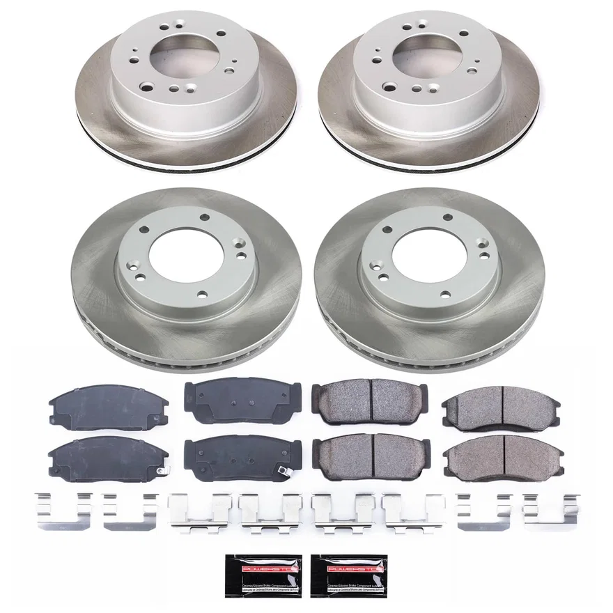 Front and Rear SEMI-COATED ROTOR KIT for Kia Sorento