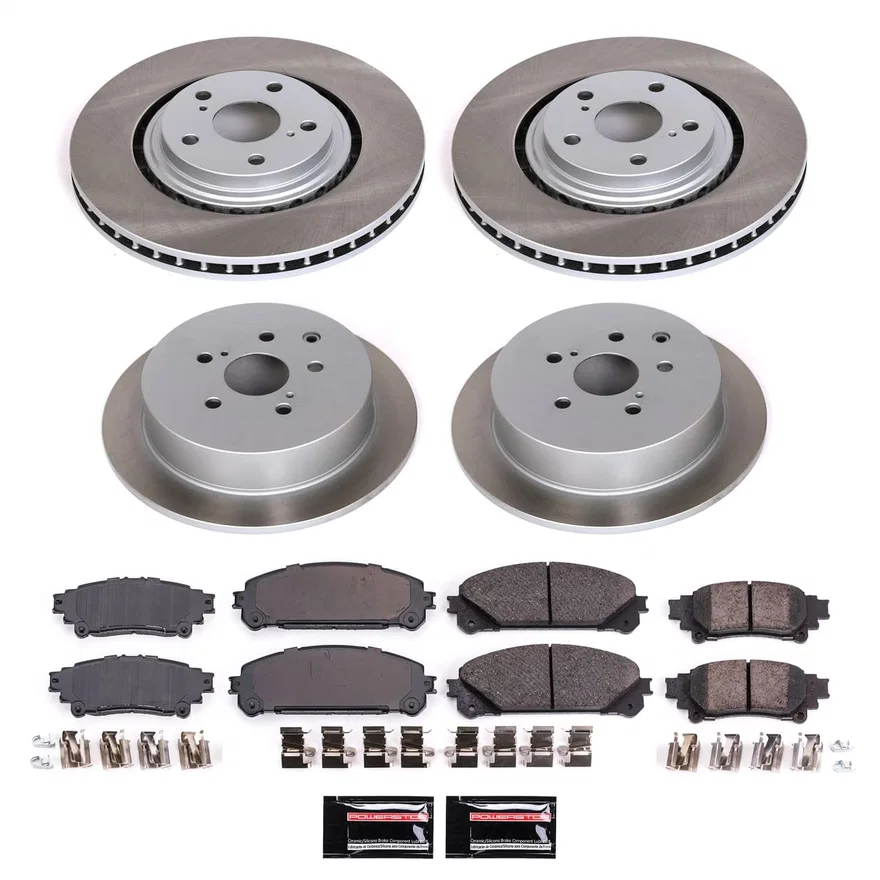 Front and Rear SEMI-COATED ROTOR KIT