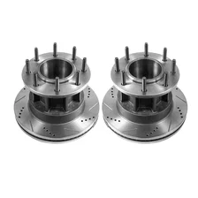 Front DRILLEDSLOTTED ROTOR PAIR for Ford F-350 Super Duty image 2