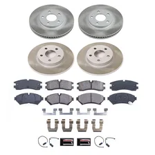 Front and Rear SEMI-COATED ROTOR KIT for Cadillac Seville image 1