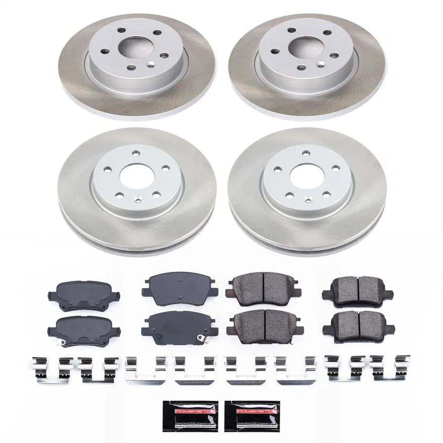 Front and Rear SEMI-COATED ROTOR KIT for Chevrolet Cruze