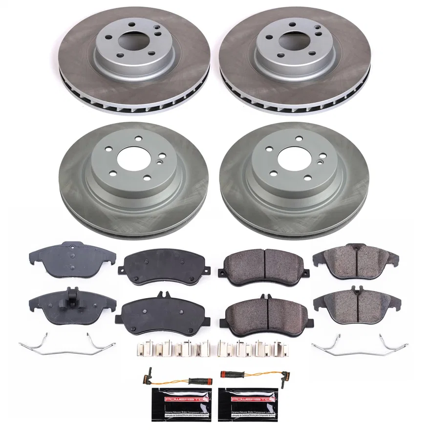 Front and Rear SEMI-COATED ROTOR KIT for Mercedes-Benz