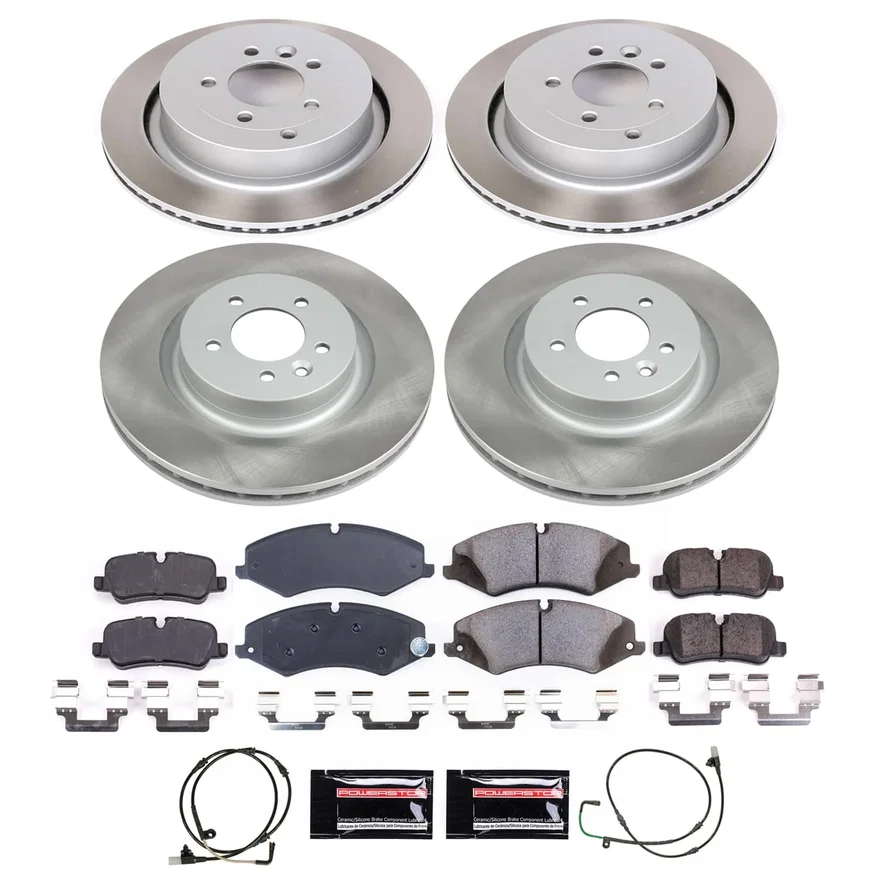 Front and Rear SEMI-COATED ROTOR KIT for Land Rover LR4