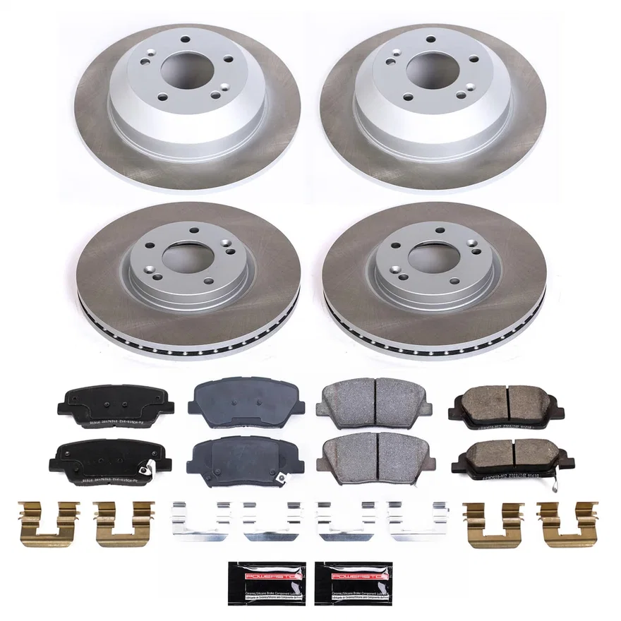 Front and Rear SEMI-COATED ROTOR KIT
