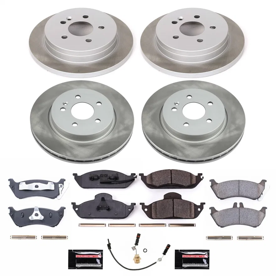 Front and Rear SEMI-COATED ROTOR KIT for Mercedes-Benz