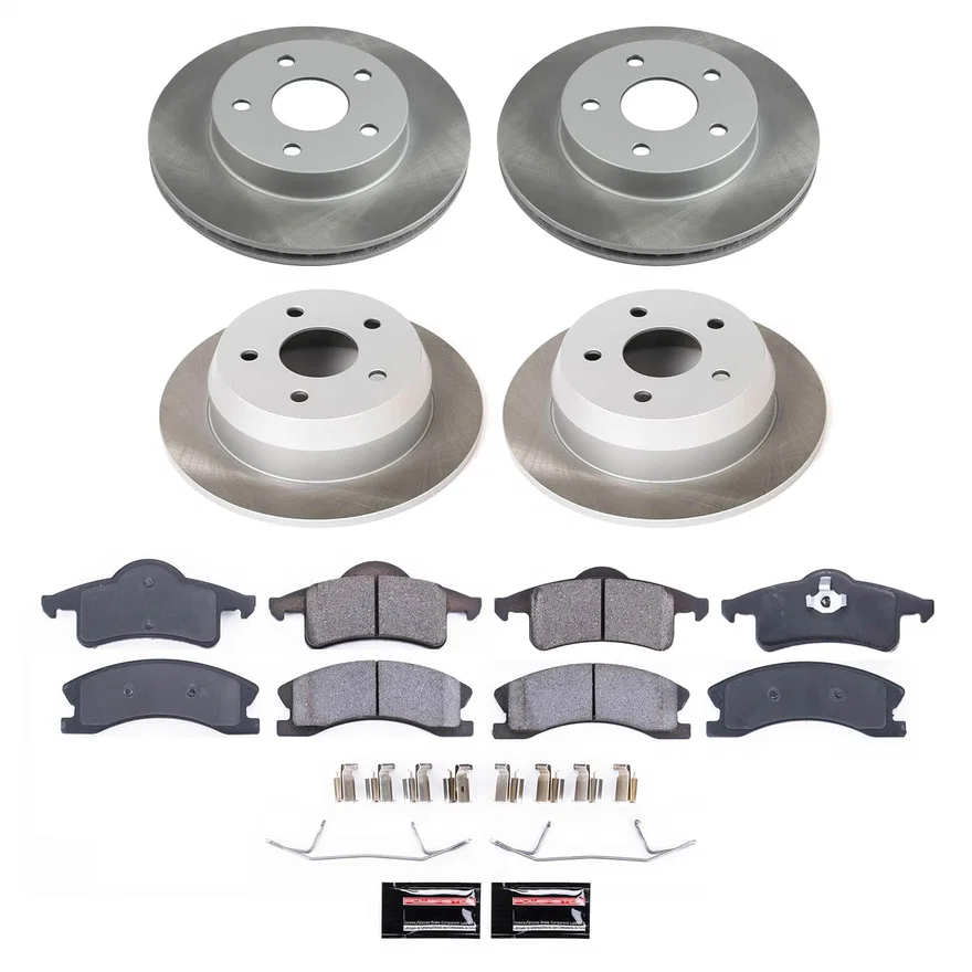 Front and Rear SEMI-COATED ROTOR KIT for Jeep Grand Cherokee