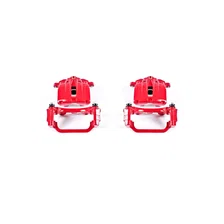 Rear RED CALIPER PAIR W/BRKT image 2