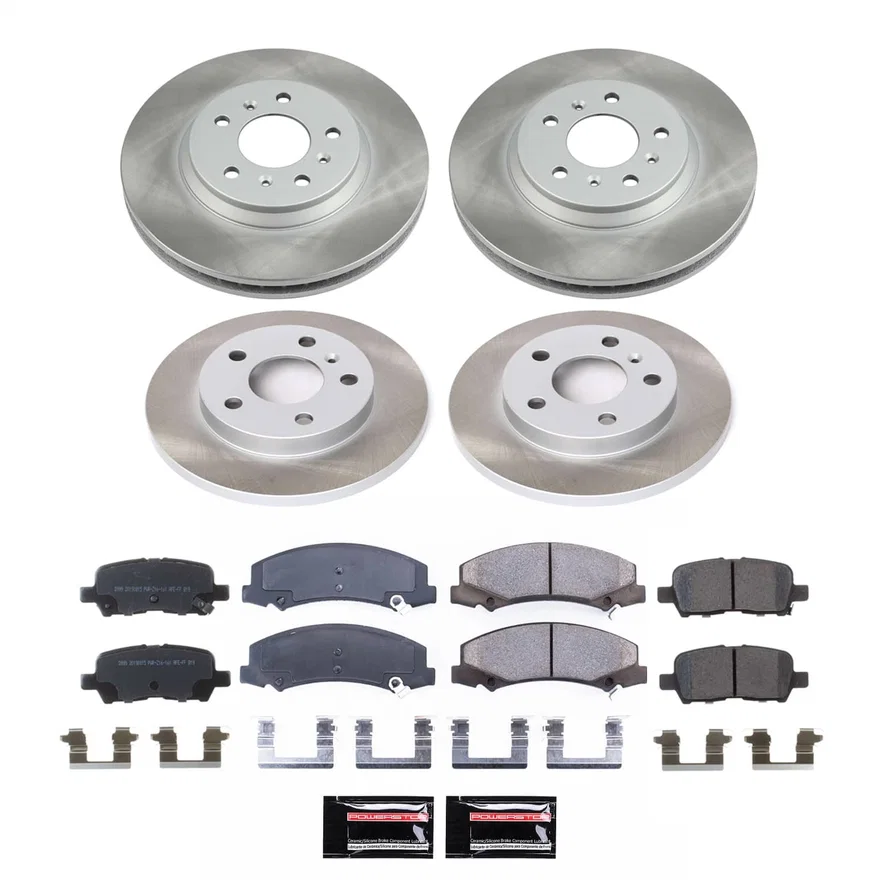 Front and Rear SEMI-COATED ROTOR KIT for Chevrolet