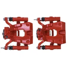 Rear RED CALIPER PAIR W/BRKT image 4