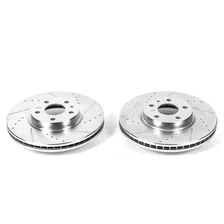 Front DRILLEDSLOTTED ROTOR PAIR image 2