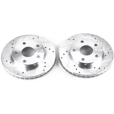 Front DRILLEDSLOTTED ROTOR PAIR for Toyota MR2 image 2