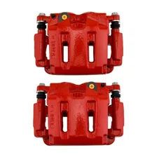 Front RED CALIPER PAIR W/BRKT for Ford image 4
