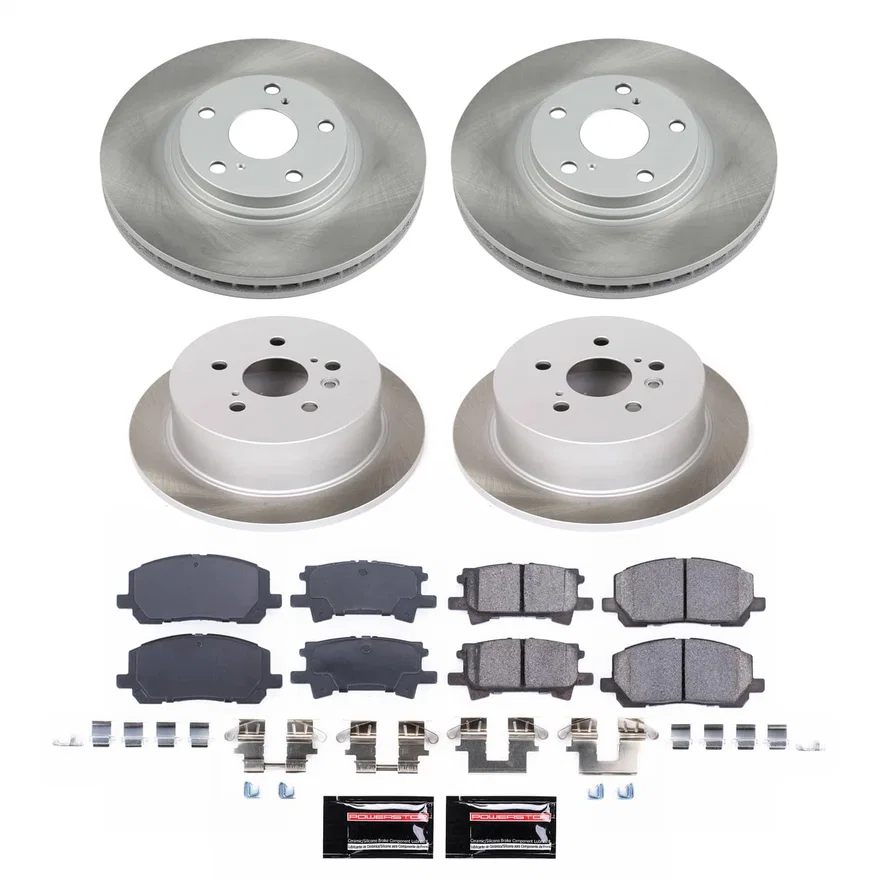 Front and Rear SEMI-COATED ROTOR KIT for Toyota Highlander