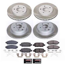 Front and Rear SEMI-COATED ROTOR KIT for Nissan LEAF image 1