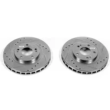 Front DRILLEDSLOTTED ROTOR PAIR image 2