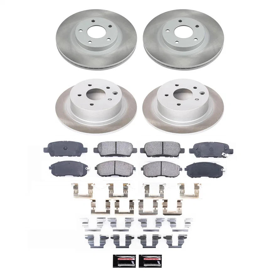 Front and Rear SEMI-COATED ROTOR KIT for Nissan Altima