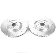 Front DRILLEDSLOTTED ROTOR PAIR for Mercedes-Benz image 2
