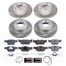 Front and Rear SEMI-COATED ROTOR KIT for BMW 325i image 1