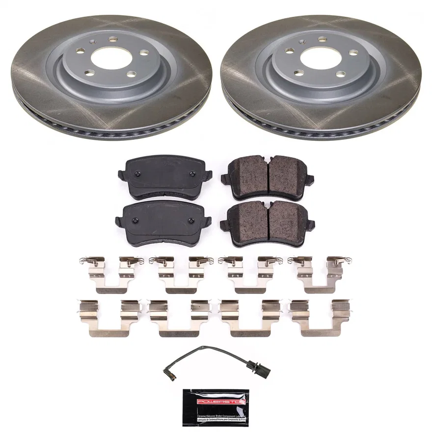 Rear SEMI-COATED ROTOR KIT for Audi
