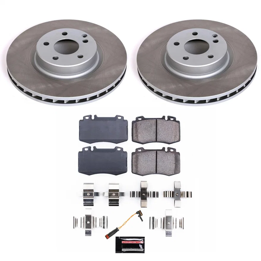 Front SEMI-COATED ROTOR KIT for Mercedes-Benz E550